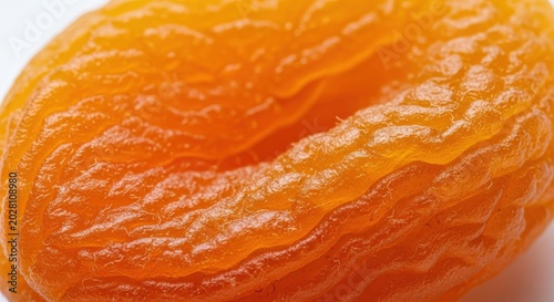 Macro Shot Of Dried Apricot Fruit Isolated On White Background Sweet Healthy Snack Dehydrated Fruit Food