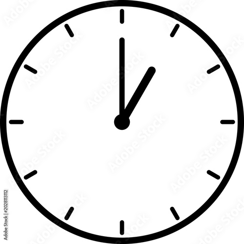 Photos A simple clock face that shows just 1 o'clock