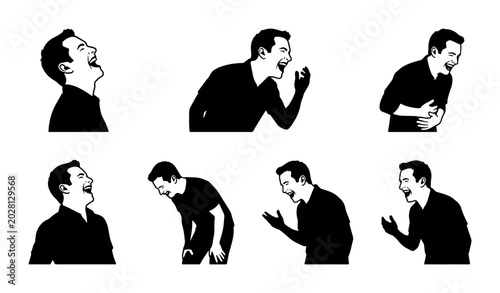 Photos Man Laughing Silhouettes Collection