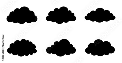 Tableau sur toile Black Cloud Shapes Collection