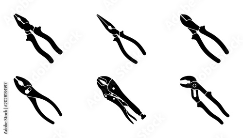 Foto Set of Pliers Icons