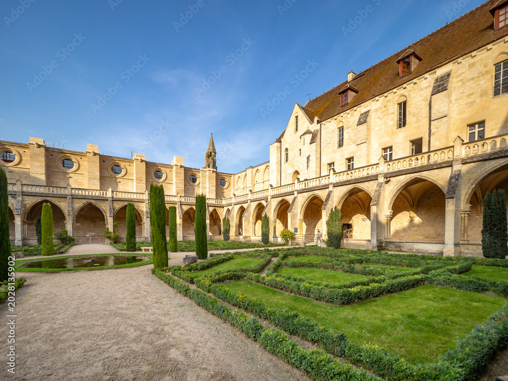 Fototapeta premium Royaumont Abbey, in Asnières‑sur‑Oise, France, Gothic Cistercian monastery with for serene gardens and Cloister