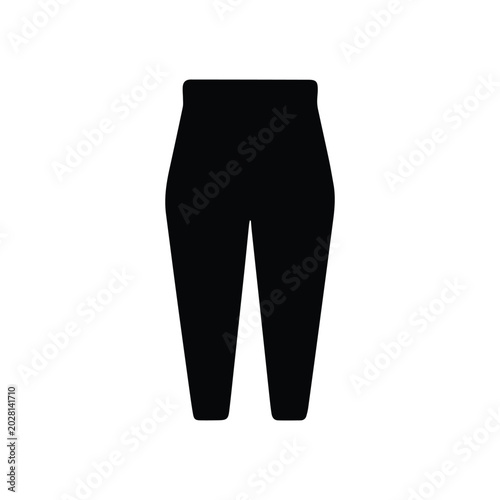 Black maternity Capri pants isolated on white background