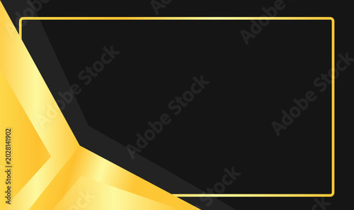 Foto Abstract geometric black and gold background, perfect for luxury branding, modern designs, wallpapers, packaging, and presentation slides