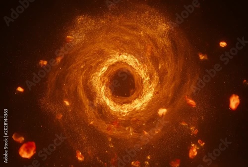abstract background with red and yellow circles