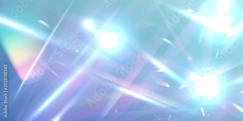Cuadro en lienzo Shimmering light rays cut through crystal fog
