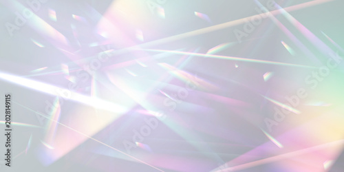 Fotografie Floating prism particles create soft glow field