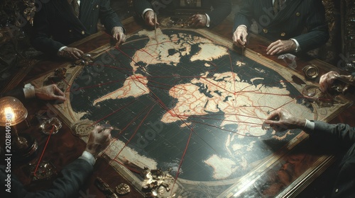 Dividing and ruling the world by sitting around a table. Colonialism.