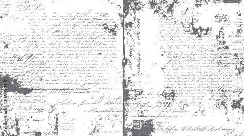 Fotografía Aged handwritten script with ink blots and smudges on parchment texture antique