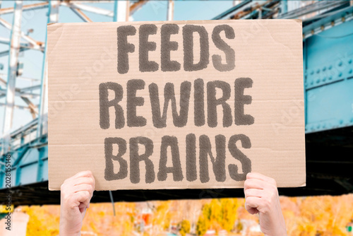 Fotografie "Feeds Rewire Brains" Algorithms reshape attention and opinion silently