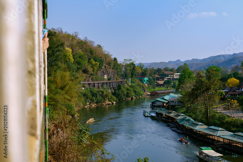 Quadro em tela chemin de fer de la mort viaduc de Tham Kra Sae