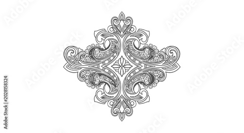 Foto Intricate Ornate Metalwork Design Element.