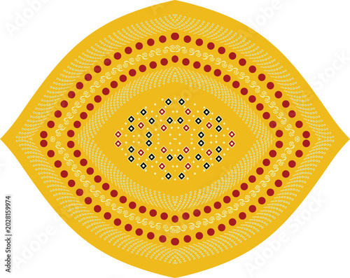 Bandhani print traditional Indian textile pattern