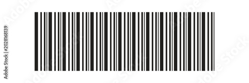 Barcode scanner icon, linear vector symbol, black and white design element isolated on transparent background