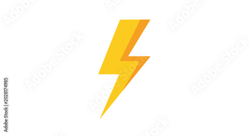 Obraz na płótnie yellow lightning bolt icon on white background