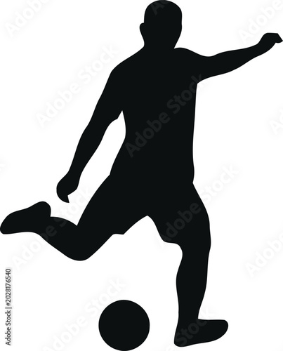 Canvastavla Football Player Taking Penalty Kick Silhouette