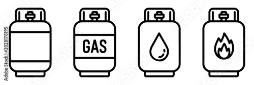 Foto gas cylinder tank vector icon