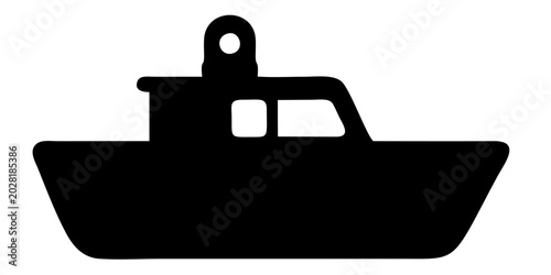 Foto icon or silhouette of a boat or speedboat