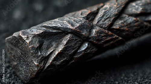 Close up of a dark metallic rebar texture for construction.