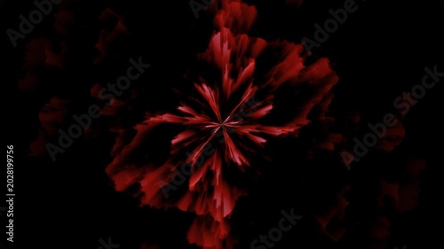red abstract expanding explosion animation suitable for abstract visualization