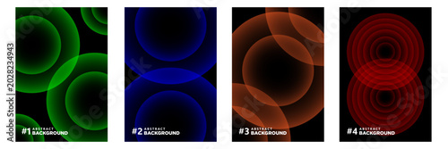 Photos Set of futuristic abstract Background