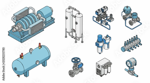 Industrial equipment and machinery components.
