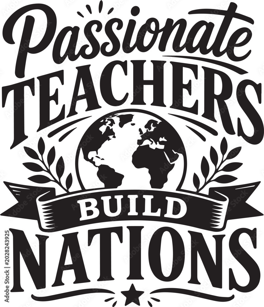 Obraz premium Teacher Quotes SVG Bundle, Teaching Typography Sublimation Design, Motivational School Sayings for T-Shirts, Classroom Teacher Appreciation Lettering Vector Set