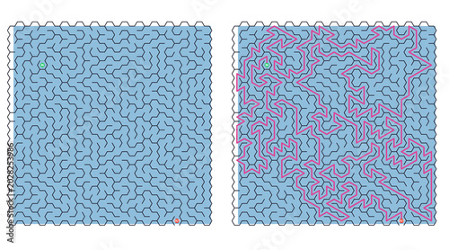 Konstfotografi Patterned blue background features intricate geometric designs