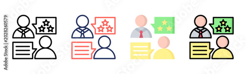 Obraz na płótnie Feedback icon set multiple style collection