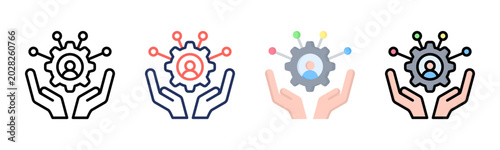 Fotografie Stakeholder icon set multiple style collection