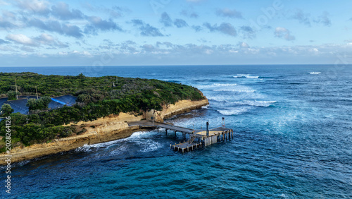 Foto Port Campbell, Great Ocean Road, Victoria, Australia – 4K Aerial Drone View of C