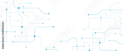 Abstract futuristic technology with crossed lines and dots geometric vector background 