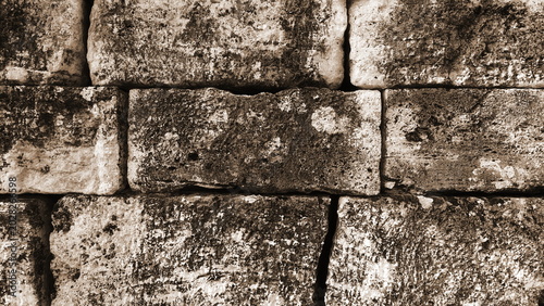 Quadro em tela Weathered Stone Wall Texture Background