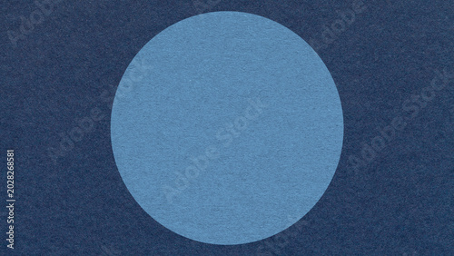 Dark navy blue paper texture background with steel blue circle and copy space for banner, presentation, template