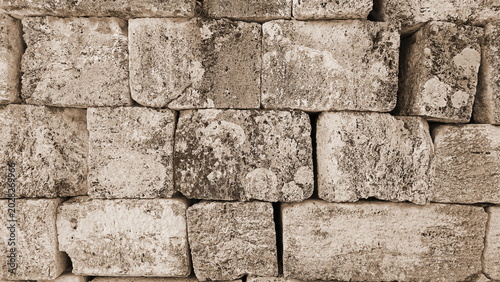 Bilde på lerret Weathered Stone Wall Texture Background