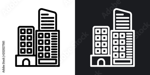 Showroom outlined icon vector collection.