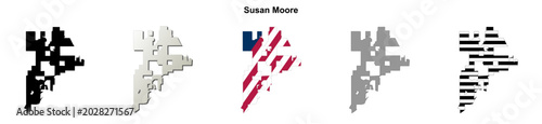 фотографія Susan Moore (Alabama) blank outline map
