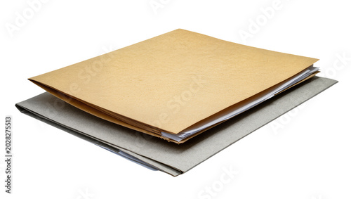 Cuadro en lienzo Two stacked paper folders with documents inside