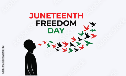 Tableau sur toile Juneteenth freedom day june 19th celebration emancipation
