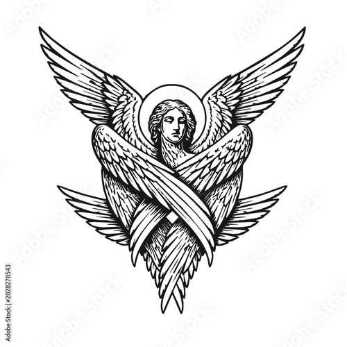 illustration art of seraphim angel