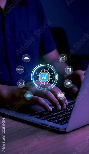 AI Technology and Machine Learning Cloud Infrastructure supporting real time data analytics, automation, and workflow management for business communication and smart tech solutions