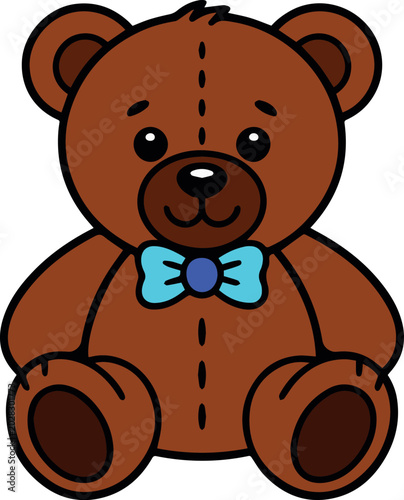 Tableau sur toile Teddy bear symmetry assessment sheet for therapy