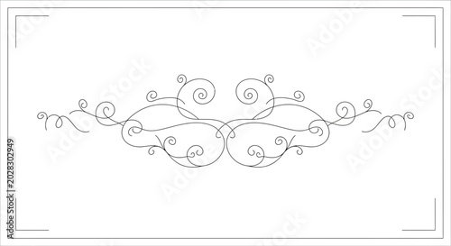 Elegant Swirls Decorative Flourish Border Element