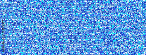 Mosaic hex disco with texture ball blue and fade pattern background. Pool hexagon seamless with circle tech glitter and colorful style premium. Business holographic hospital with dot vector globe.