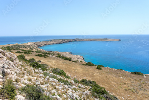 Tableau sur toile Blick vom Cavo Greco nach Osten auf Kap Greco Republik Zypern