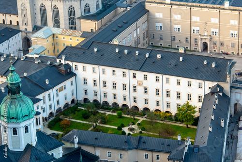 Bild auf Leinwand Inner Courtyard of St Peter Abbey in Salzburg - Austria