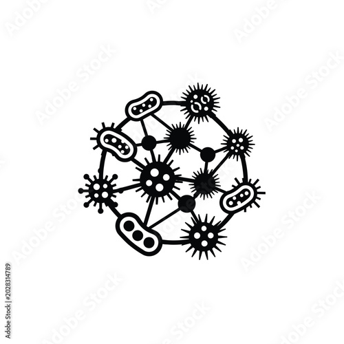 Viral Structure Microbiology Illustration.