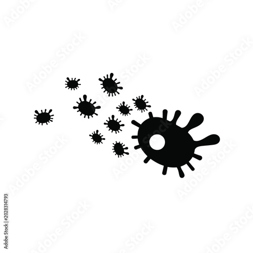 Virus particles in air.