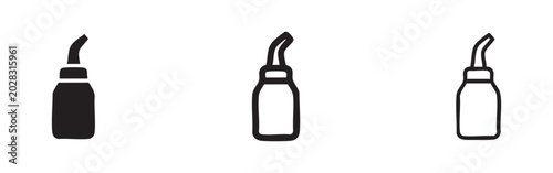 Foto Squeeze bottle icon set