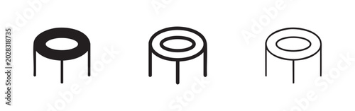 Quadro su tela Trampoline Icon Set for Fitness and Backyard Fun